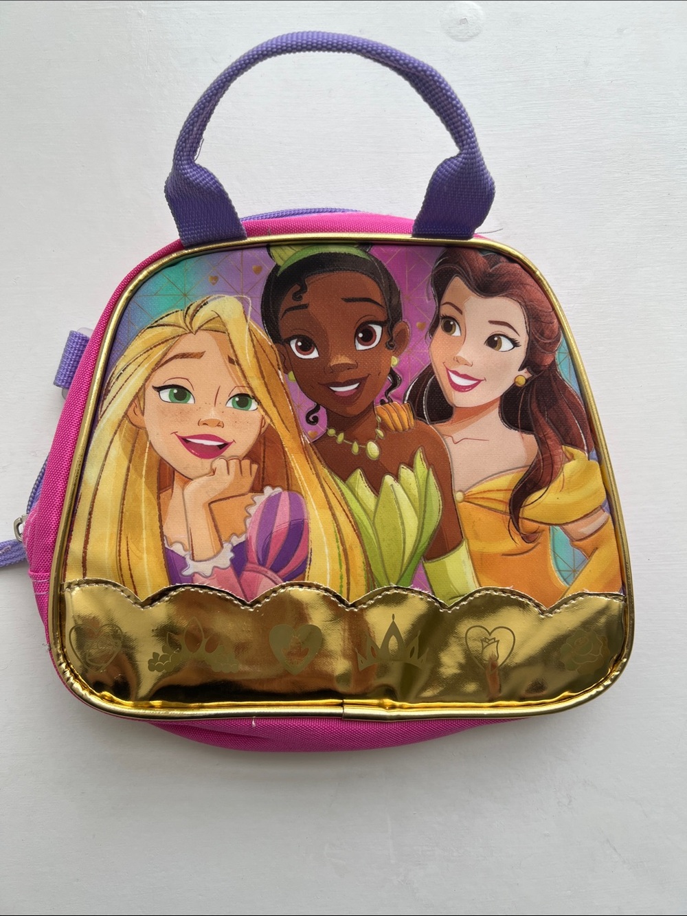 Disney Princess Kids Lunch Bag - Pink/Purple/Gold